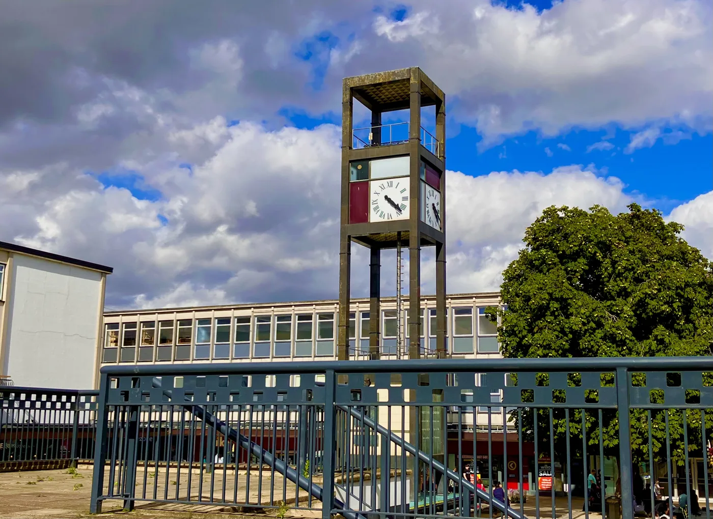 The clock tower in Stevenage town centre, where the police's central team is focusing on shop theft and anti-social behaviour. The photograph is not of any incident.